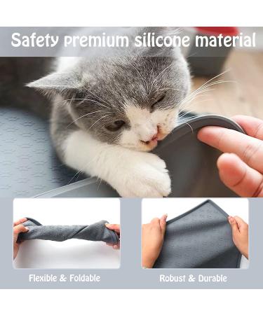 Silicone Dog Feeding Mat for Food and Water - Waterproof, Slip-Resistant, Raised Edges - Prevents Mess on Floors - Buy Online on GoSupps.com