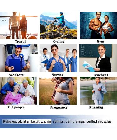 Beusilay 8 Pairs Compression Hiking Socks for Plantar Fasciitis Support - 8-15mmHg Sports Socks for Men & Women (L-XL) - Red & Blue - Buy Online on GoSupps.com