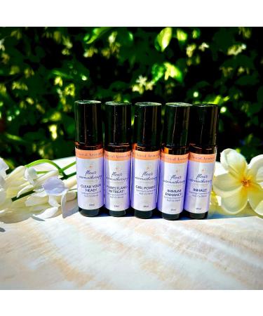Inhale Synergistic Essential Oil Blend Roll-On 10ml Pre-Diluted 10% in Fractionated Coconut Oil Clarifying & Refreshing On-The-Go Aromatherapy Fleur Aromatherapy - Buy Online on GoSupps.com
