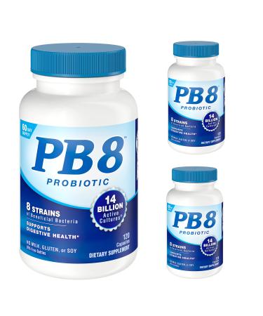 Nutrition Now - Pb 8 Probiotic Acidophilus - 120 Count, Pack of 3