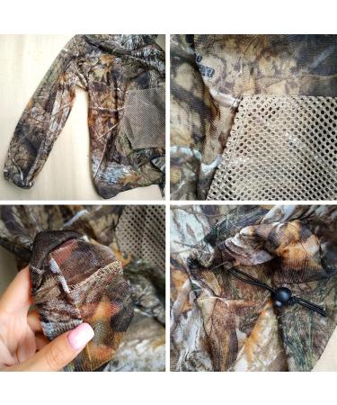 Waxaya Camouflage Mosquito Netting Suit Bug Net Mesh Clothing with Hood for Outdoor Hunting Fishing Gardening Medium/Large - Buy Online on GoSupps.com