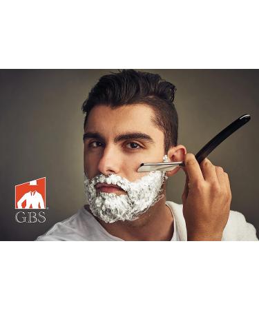 G.B.S Men's Black Ceramic Shaving Soap Bowl/Mug with Knob Handle + 3 oz All-Natural Soap - Professional Barber's Choice for Ultimate Wet Shave | Premium Durable Design - Buy Online on GoSupps.com