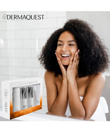 DermaQuest Radiant Skin Protective Anti-Aging Facial Kit | Antioxidant Wash Hyaluronic B5 Retinol Vitamin C SPF50 Sunscreen - Shop Internationally - Buy Online on GoSupps.com