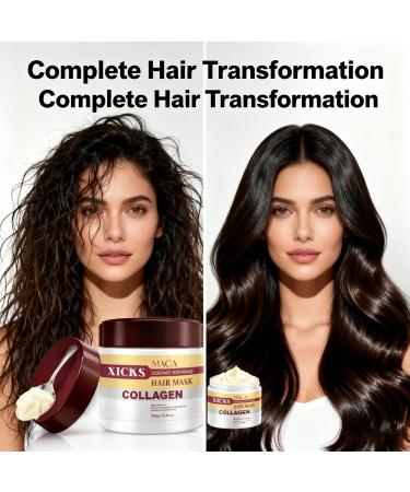 Maca Collag ne Kit de r paration en profondeur Masque capillaire + huile essentielle de maca l'huile d'argan nourrissant pour cheveux ab m s et tous les types de cheveux soin professionnel des - Buy Online on GoSupps.com