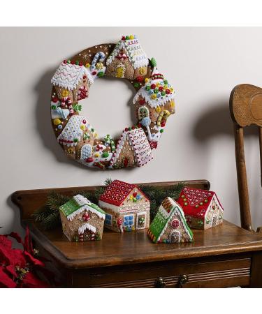 Bucilla Gingerbread Christmas Set - DIY 3D Felt Applique Ornament Kit 89383E - Buy Online on GoSupps.com