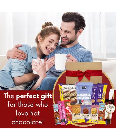 Hot Chocolate Gift Set with x8 Hot Chocolate Sachets Mini Marshmallows for Hot Chocolate Hot Chocolate Stirrer Boarder Biscuits and more | A Hot Chocolate Gift Bundle Hamper - Buy Online on GoSupps.com