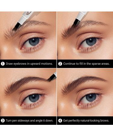 Buy Eyebrow Pen - Natural Looking Eyebrow Makeup with Micro-Fork Tip - Long-Lasting Black Eyebrow Pencil for Effortless Application - International Shipping Available - Buy Online on GoSupps.com