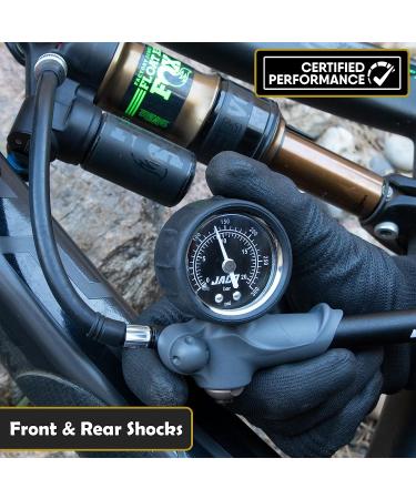 JACO ShockPro MTB Shock Pump - 300 PSI | High Pressure Mountain Bike Air Fork Pump - Buy Online on GoSupps.com