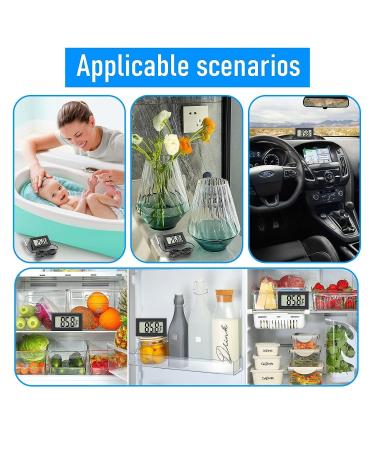 Ruizhi 4 PCS Mini LCD Digital Aquarium Thermometer with External Sensor - Ideal for Reptiles Greenhouses Cars Home & Office Use - Buy Online on GoSupps.com