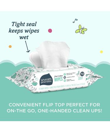 Seventh Generation Free & Clear Baby Wipes - 504 Count | Eco-Friendly & Safe for Sensitive Skin - Buy Online on GoSupps.com