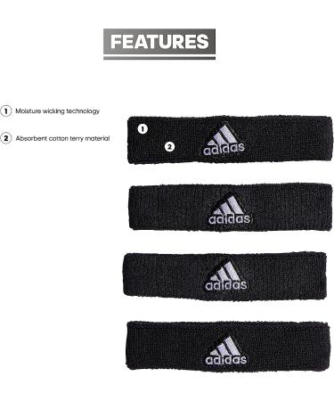 adidas Interval 3/4-inch Bicep Band Black/White - One Size | Shop Now - Buy Online on GoSupps.com