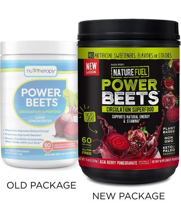Nature Fuel Power Beets Powder with Acai Berry Pomegranate | Superfood Supplement for Circulation & Energy | Non-GMO | 60 Servings | 11.6 oz - Buy Online on GoSupps.com