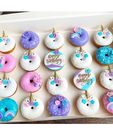 30 Piece Unicorn Icing Flowers Set with Edible Roses, Lavender, and Unicorn Sprinkles - Simply Sucr - Buy Online on GoSupps.com