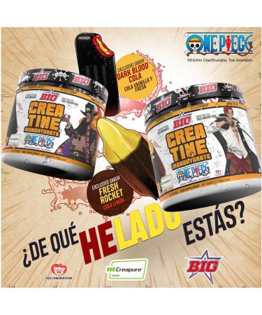 BIG - One Piece Creatine - Creatine Monohydrate Creapure - Exclusive Edition with 12 Collectible Cups - Physical Performance Recovery - Premium Raw Material (250g Fresh Rocket) - Buy Online on GoSupps.com