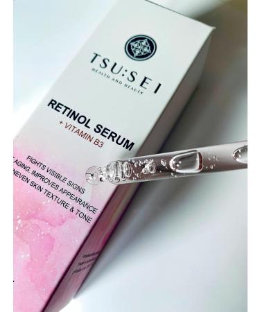 RETINOL SERUM for face with Vitamin B3 by TSU:SEI - Organic Anti-Aging Facial Serum for Fine Lines Wrinkles and Uneven Skin Tone. Cruelty Free Skincare. 30ml. - Buy Online on GoSupps.com