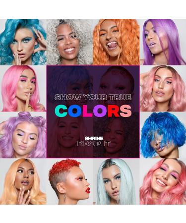Shrine Drop It Temporary Hair Color - Semi-Permanent Silver Dye- 200 Drops - Vegan & Cruelty-Free - Buy Online on GoSupps.com