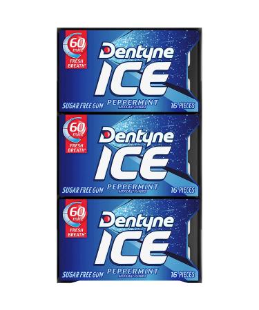 Dentyne Ice Peppermint Sugar Free Gum  9 Packs of 16 Pieces (144 Total Pieces) - Buy Online on GoSupps.com