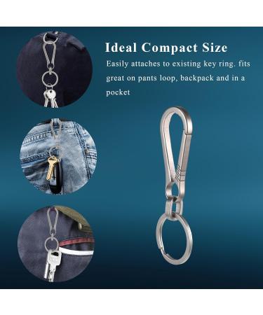 Premium Titanium Keyring Snap Hook | Strong Carabiner Key Holder | Upgraded Robust Design for Keys | International Shipping Available - Buy Online on GoSupps.com
