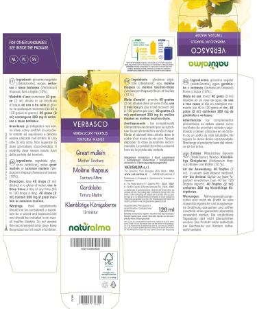 Small-Flowered Royal Candle (Thapsus Verbascum) Tincture - Vegan Non-Alcoholic Dietary Supplement | Liquid Extract Drops 120ml | 1 Pack - Buy Online on GoSupps.com