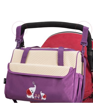 Soho Collections Lavender Elephant Diaper Bag Set - 10 Piece Set - Buy Online on GoSupps.com