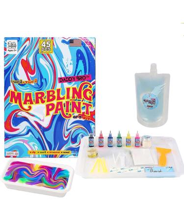 DADDY BRO Marble Painting Kit - Arts and Crafts for Ages 6-12 | Best Tween Paint Gift for Kids 4-10 | Marbling Paint Art Set - Buy Online on GoSupps.com