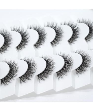 3D Clear Band Cat Eye False Eyelashes - Natural Look Wispy & Soft 7 Pairs Reusable - Happy Heartbeat (No.203) - Buy Online on GoSupps.com