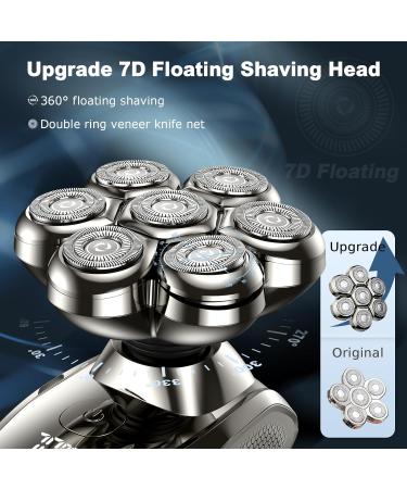 Buy 7D Head Shavers for Bald Men | 5 in 1 Waterproof Electric Razor & Grooming Kit - LED Display Type-C Charge - Buy Online on GoSupps.com