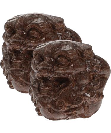 Gleavi 10pc Wenwan Handle Tier Ornament - Vintage Wood Animal Figures & Carvings for Home Decor - Buy Online on GoSupps.com