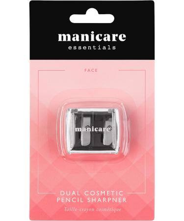 Manicare Dual Cosmetic Pencil Sharpener For Large And Small Lip Eye and Brow Pencils Eyeliner Lip Liner Catches Shavings Cosmetic Makeup Tool Duo Easy To Clean Eliminates Mess - Buy Online on GoSupps.com