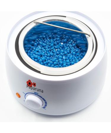 Adjustable Temperature Wax Warmer Hair Removal Kit - Includes 4 Bags Hard Wax Beads, Application Spatulas, Vented Cover, Auto Shut-Off - Buy Online on GoSupps.com