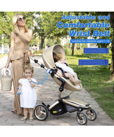 Zooawa Toddler Leash - Anti Lost Wrist Link with Magnetic Lock - Reflective Safety Walking Harness for 2-4 Years Old - Blue - Buy Online on GoSupps.com