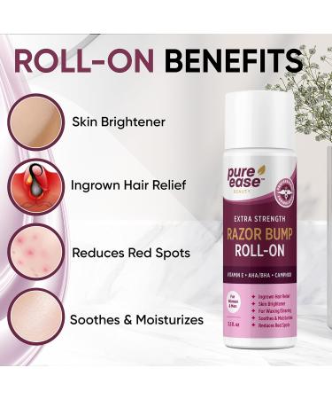 Razor Bump Treatment for Bikini Area | Ingrown Hair Serum with Vitamin E AHA/BHA & Camphor Soothes Razor Burns & Irritated Skin - Buy Online on GoSupps.com