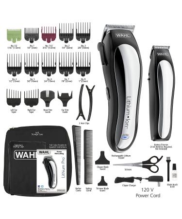 Wahl Lithium Ion Cordless Haircutting & Trimming Combo Kit 79600-2101P - Rechargeable Electric Razor for Grooming Heads, Beards & Body - Buy Online on GoSupps.com