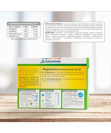 JUVAMINE - Magnesium + Vitamins B6 B2 B1 - Orange - 30 Effervescent Tablets - Buy Online on GoSupps.com
