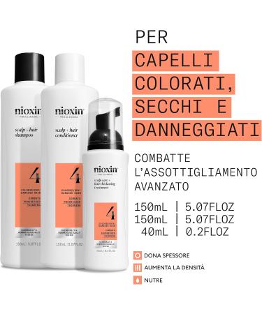 Nioxin 4 Triphasic Kit Shampoo 150ml Conditioner 150ml Treatment 40ml advanced thinning kit - Buy Online on GoSupps.com