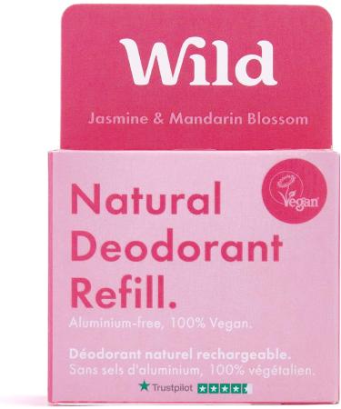Wild - Natural Refillable Deodorant - Vegan & Eco-Friendly - Aluminium Free - Long Lasting Protection - 100% Natural Ingredients - Jasmine & Mandarin Blossom Refill - 40g Jasmine & Mandarin Blossom 40 g (Pack of 1) - Buy Online on GoSupps.com