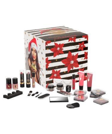 Accentra cosmetics advent calendar square for teenagers girls & women 24 nail care & make-up little things varied beauty content