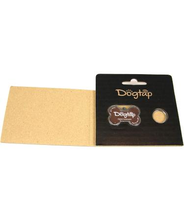 DogTap Solid Digital Dog Tag - NFC & QR Code for Contact Details | Waterproof Robust PVC & Metal | Perfect 41.6 x 28.5 x 4.6 mm Brown Design - Buy Online on GoSupps.com