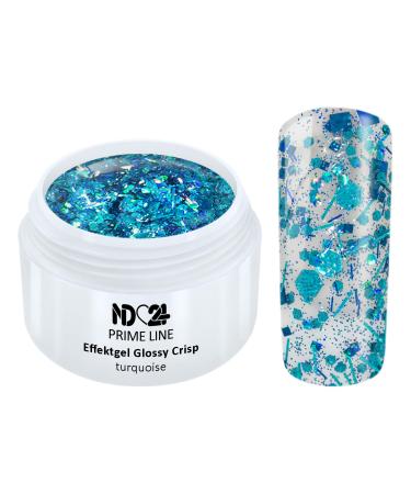 Prime Line - Uv Led Gel Crisp Effect Turquoise - Made in Germany - 5ml
