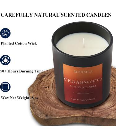 Scented Cedarwood Candles | Natural Soy Wax | 8oz Aromatherapy Jar Candles for Home | Perfect Gifts for Men & Women - Buy Online on GoSupps.com