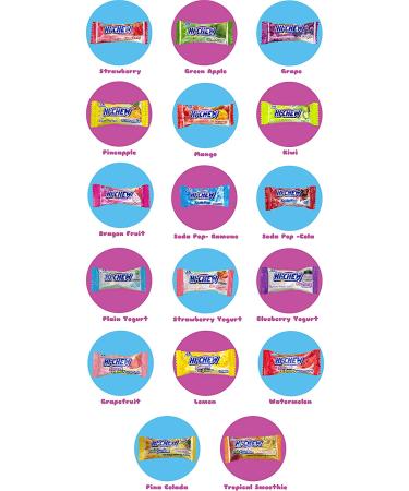 Hi-Chew 17 Flavors Bulk - 330+ Pieces, 4 Pound Pack (Strawberry, Mango, Green Apple, Grape, and more) - 17 Flavors Assortment - 1 Pack - Buy Online on GoSupps.com