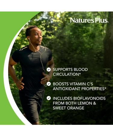 NaturesPlus Biorutin 1000 mg - 90 Tablets - Bioflavonoid & Rutin Complex - Supports Vascular Function & Circulation - Vegetarian Gluten Free - 90 Servings - Buy Online on GoSupps.com