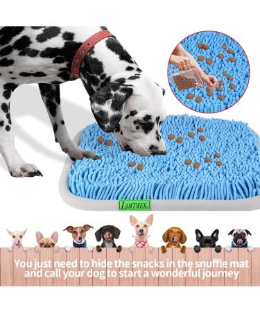 Buy LAMMWEK 17 x 21 Sniffing Carpet for Dogs - Washable Intelligence Toys with Suction Cups - Blue | International Shipping Available - Buy Online on GoSupps.com