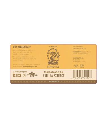 Beyond Good Madagascar Vanilla Extract 4 Fl Oz - Pure, Organic Flavor - Buy Online on GoSupps.com