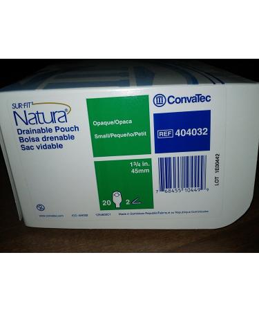 SUR-FIT Natura Drainable Pouch 10" Opaque w/2-sided comfort panel 1 3/4" (45mm.) Qty 20 Per Box