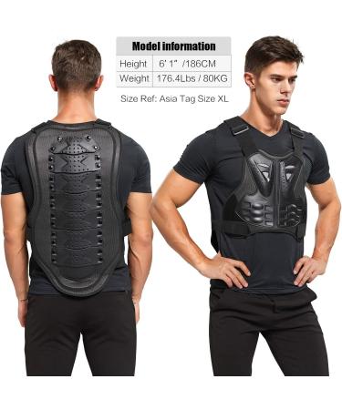 PELLOR Motorcycle Armor Vest Chest Back - Men's Motocross Body Guard Vest | Cycling, Skiing, Riding, Skating - Anti-Fall Protective Gear Armor Vest (Medium) - Buy Online on GoSupps.com
