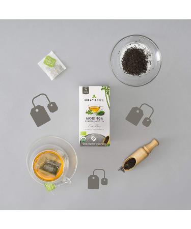 Miracle Tree Moringa Organic Superfood Tea - Honey & Vanilla, Caffeine Free, 25 Tea Bags - Buy Online on GoSupps.com