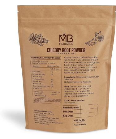 MB Herbals Instant Chicory Root Powder 227g - Roasted & Granulated, Gluten-Free, High Inulin Fiber - 8 oz - Buy Online on GoSupps.com