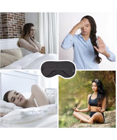 Lyocell Sleep Mask - Soft Eye Cover for Women and Men - Ideal for Travel, Yoga, Nap - Blackout Eye Pillow for Better Sleep - Buy Online on GoSupps.com