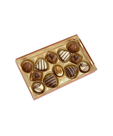 Lindt Chocolate Marzipan Pralines 125g - 12 Fine Creations Gift Box with & Without Alcohol | Premium Chocolates for Connoisseurs - Buy Online on GoSupps.com